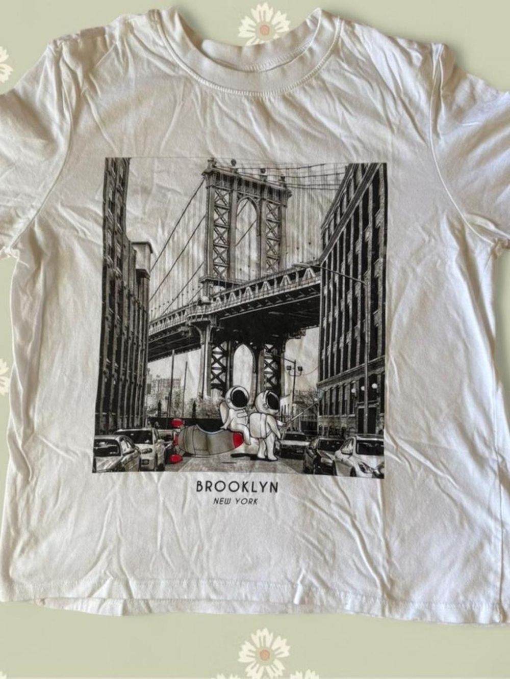 White Brooklyn New York graphic tee